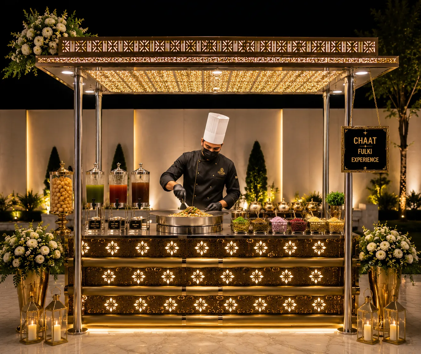 Royal Chaat Pavilion - luxury wedding setup by D I V Y A M®